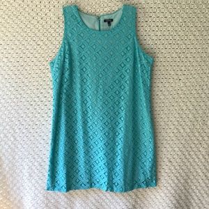NWT Apt. 9 turquoise lace overlay a-line dress